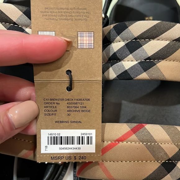 Burberry Brewster Check Sandal - Picture 6 of 6